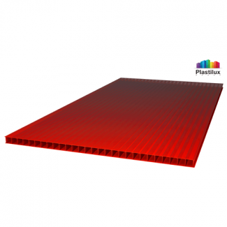 Сотовый поликарбонат POLYNEX, цвет красный, размер 2100x12000 мм, толщина 4 мм