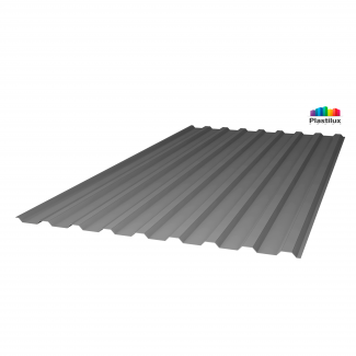 Профилированный поликарбонат МП-20 графитовый серый 1,15х2м